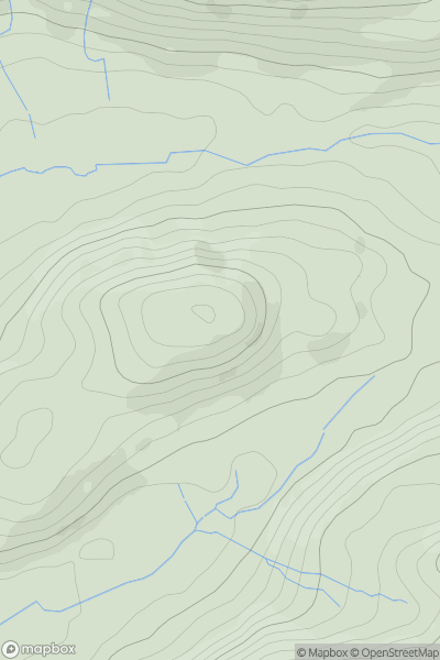 Thumbnail image for Pen-y-foel [Aberystwyth to Welshpool] showing contour plot for surrounding peak